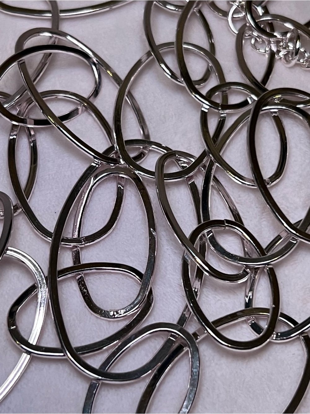 Chico’s Silver Tone Large Link Chain Necklace - Picture 4 of 5